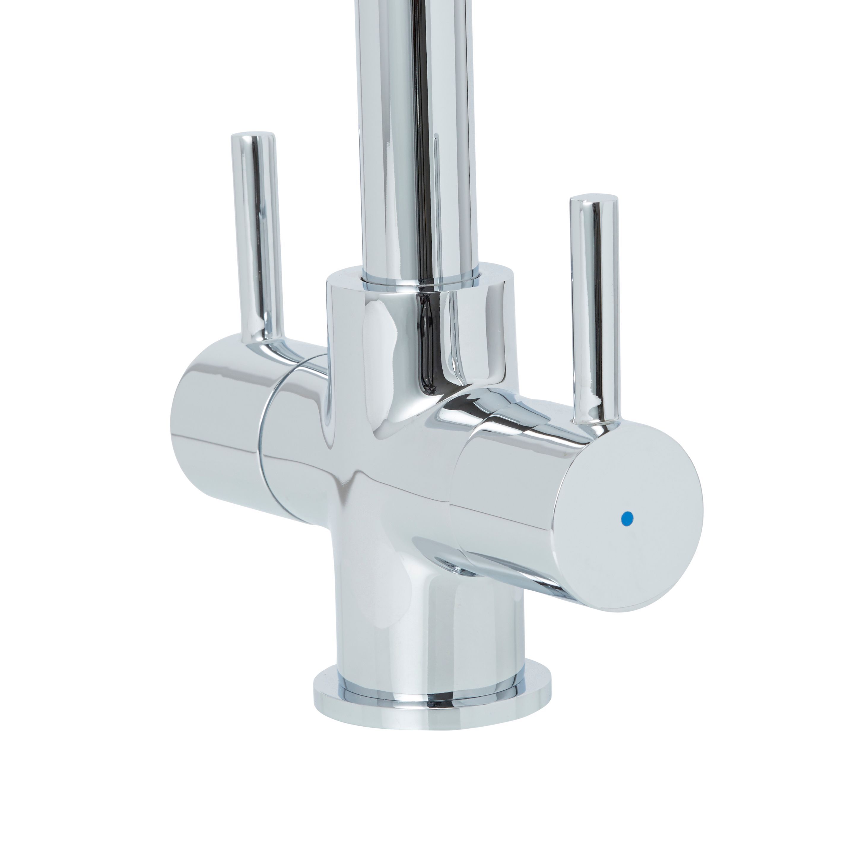 Cooke & Lewis Amsel Chrome effect Kitchen Dual lever Tap