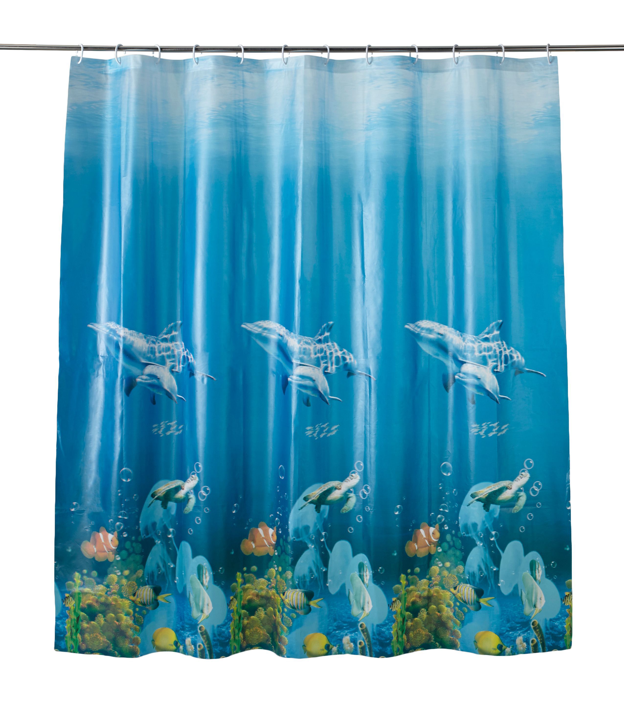 Cooke & Lewis Andrano Multicolour Seafloor Shower curtain (W)180cm