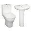 Cooke & Lewis Angelica Semi shrouded Toilet & full pedestal basin