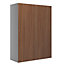 Cooke & Lewis Antero Walnut effect Wall Cabinet (W)600mm (H)672mm
