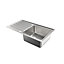 Cooke & Lewis Apollonia Brushed Silver Stainless steel 1 Bowl Sink & drainer