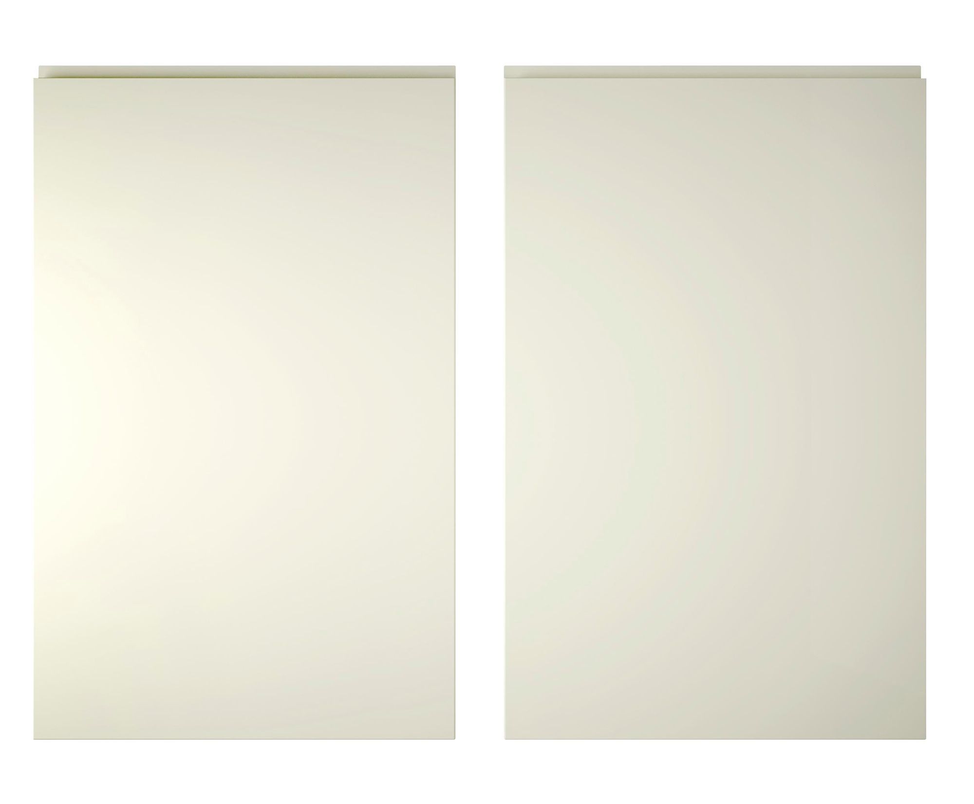 Cooke & Lewis Appleby High Gloss Cream door (W)600mm, Set of 2