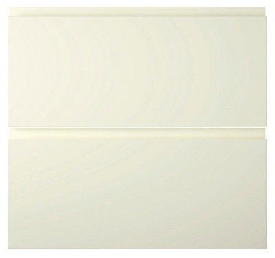 Cooke & Lewis Appleby High Gloss Cream Drawer front (W)600mm, Set of 2