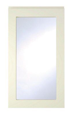 Cooke & Lewis Appleby High Gloss Cream Tall glazed Cabinet door (W)500mm (H)895mm (T)22mm