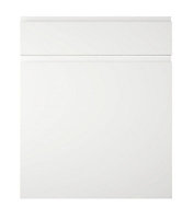 Cooke & Lewis Appleby High gloss white Drawerline door & drawer front, (W)600mm (H)715mm (T)22mm