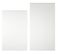 Cooke & Lewis Appleby High Gloss White Tall larder Cabinet door (W)600mm (H)2092mm (T)22mm, Set of 2