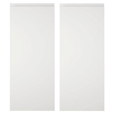 Cooke & Lewis Appleby High Gloss White Wall corner Cabinet door (W)250mm (H)715mm (T)22mm, Set of 2