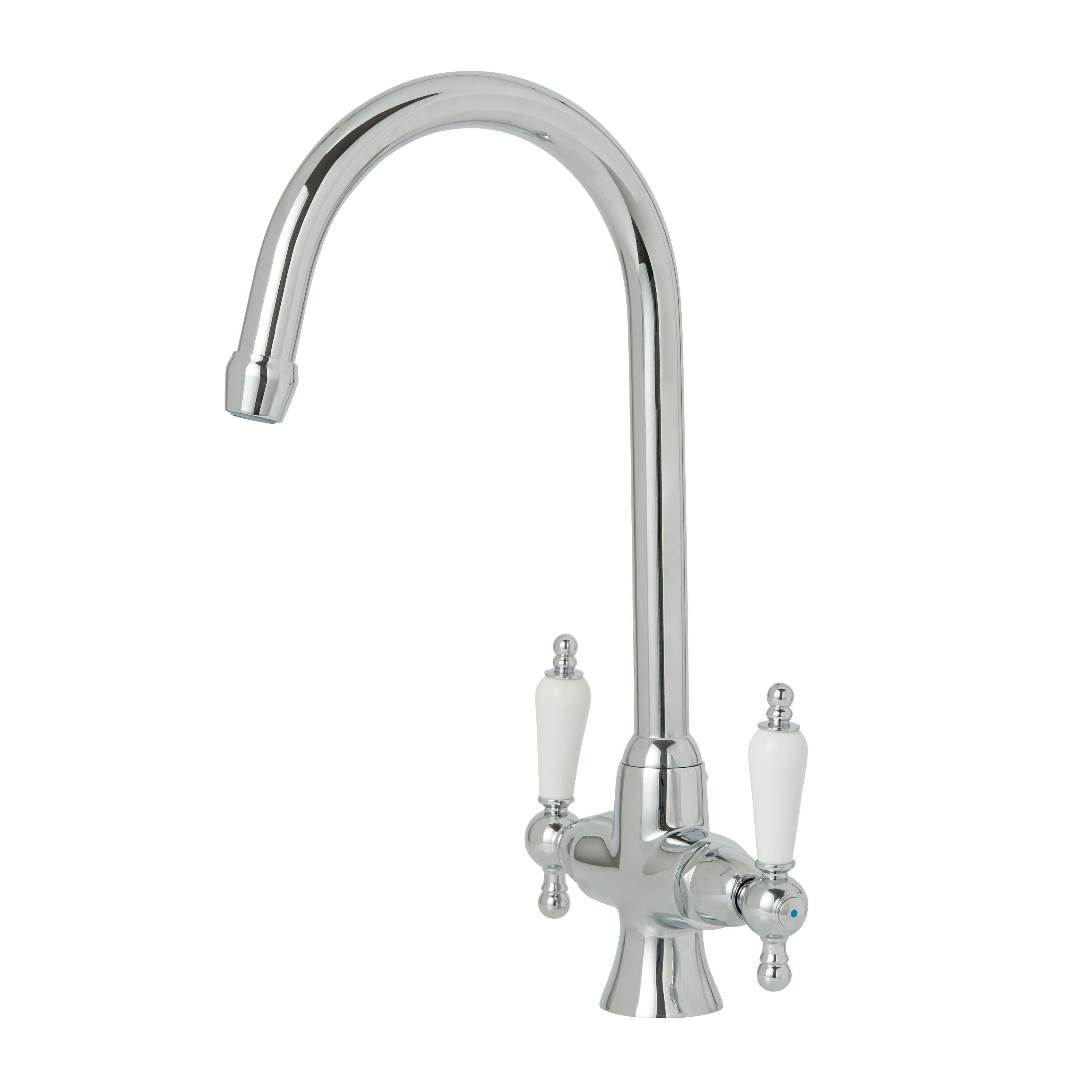 Cooke & Lewis Apsley Chrome effect Kitchen Dual lever Tap