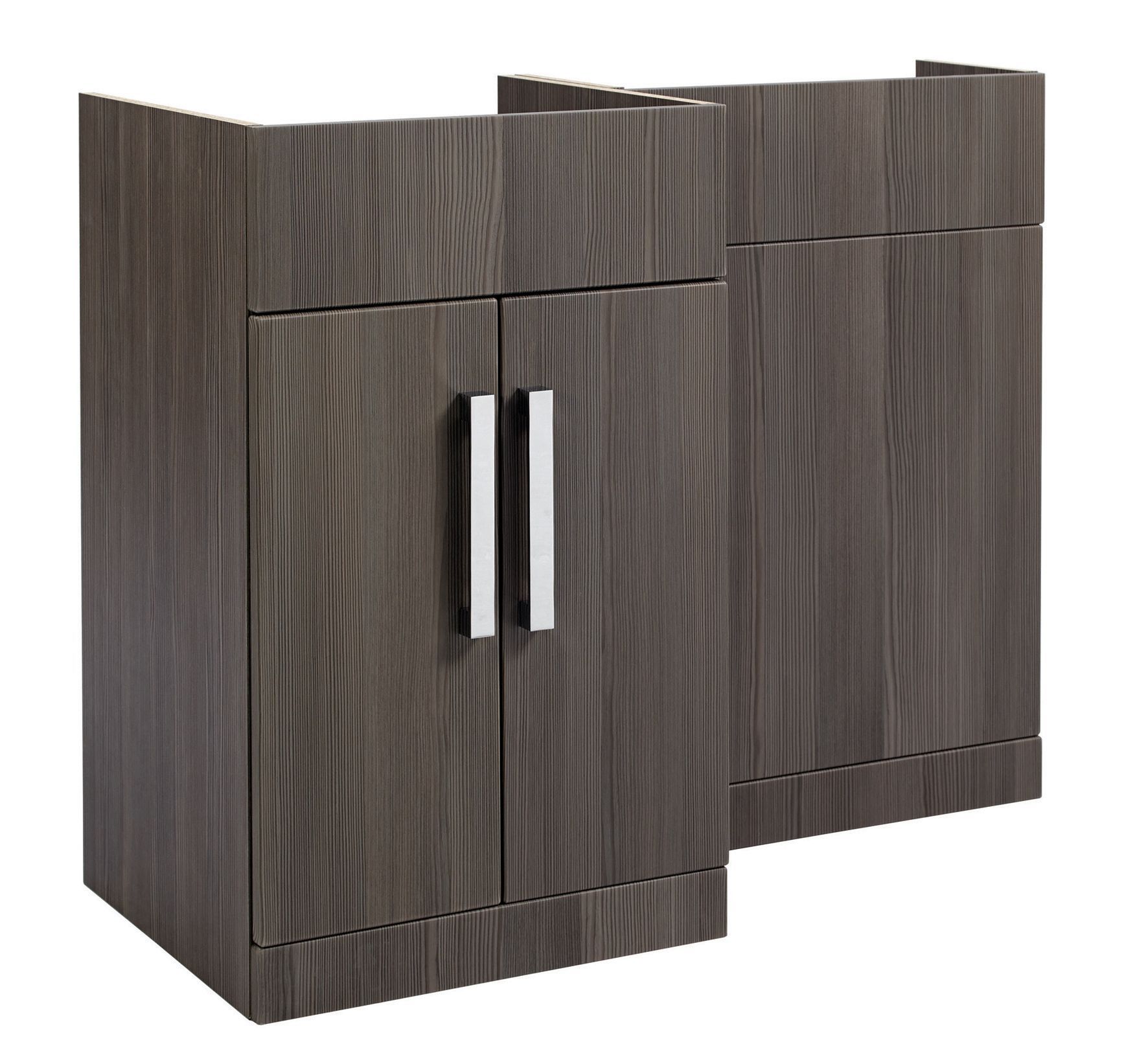 Cooke & Lewis Ardesio Bodega grey Left-handed Vanity & toilet unit