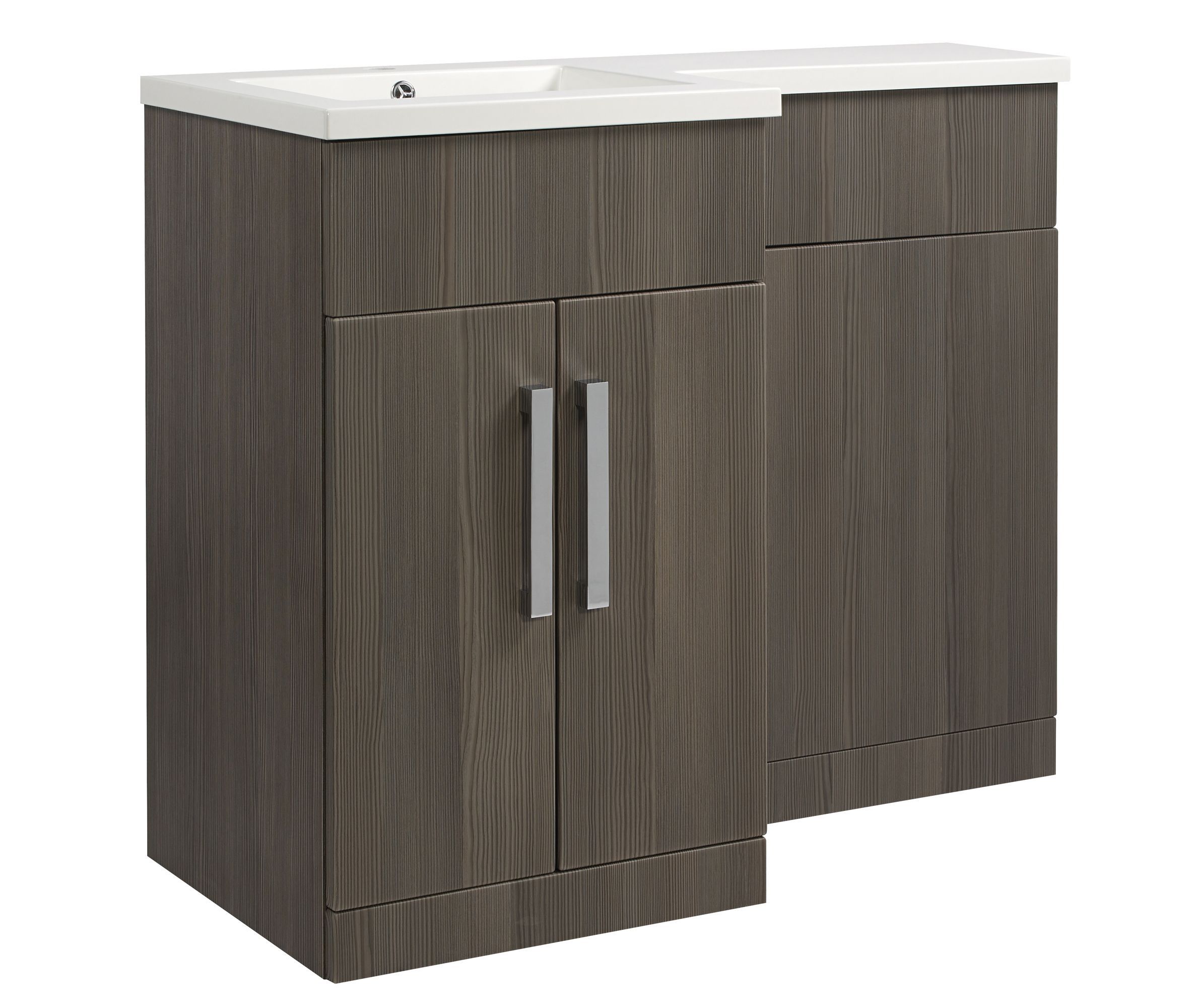 Cooke & Lewis Ardesio Bodega grey Left-handed Vanity & toilet unit