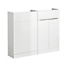 Cooke & Lewis Ardesio Gloss White Double Wall-mounted Vanity unit (H) 820mm (W) 1000mm
