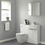 Cooke & Lewis Ardesio Gloss White Double Wall-mounted Vanity unit (H)82cm (W)100cm