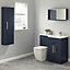 Cooke & Lewis Ardesio Matt Indigo Single Bathroom Cabinet (H) 400mm (W) 750mm