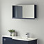 Cooke & Lewis Ardesio Matt Indigo Single Bathroom Cabinet (H) 400mm (W) 750mm