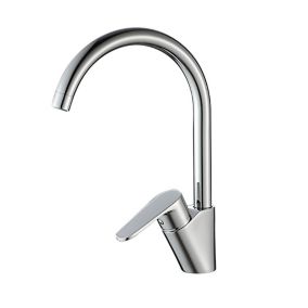 Cooke & Lewis Aruvi Silver Chrome effect Kitchen Top lever Tap
