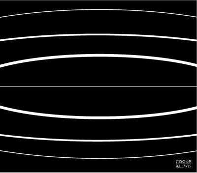 Cooke & Lewis Axin Black & white Chopping board