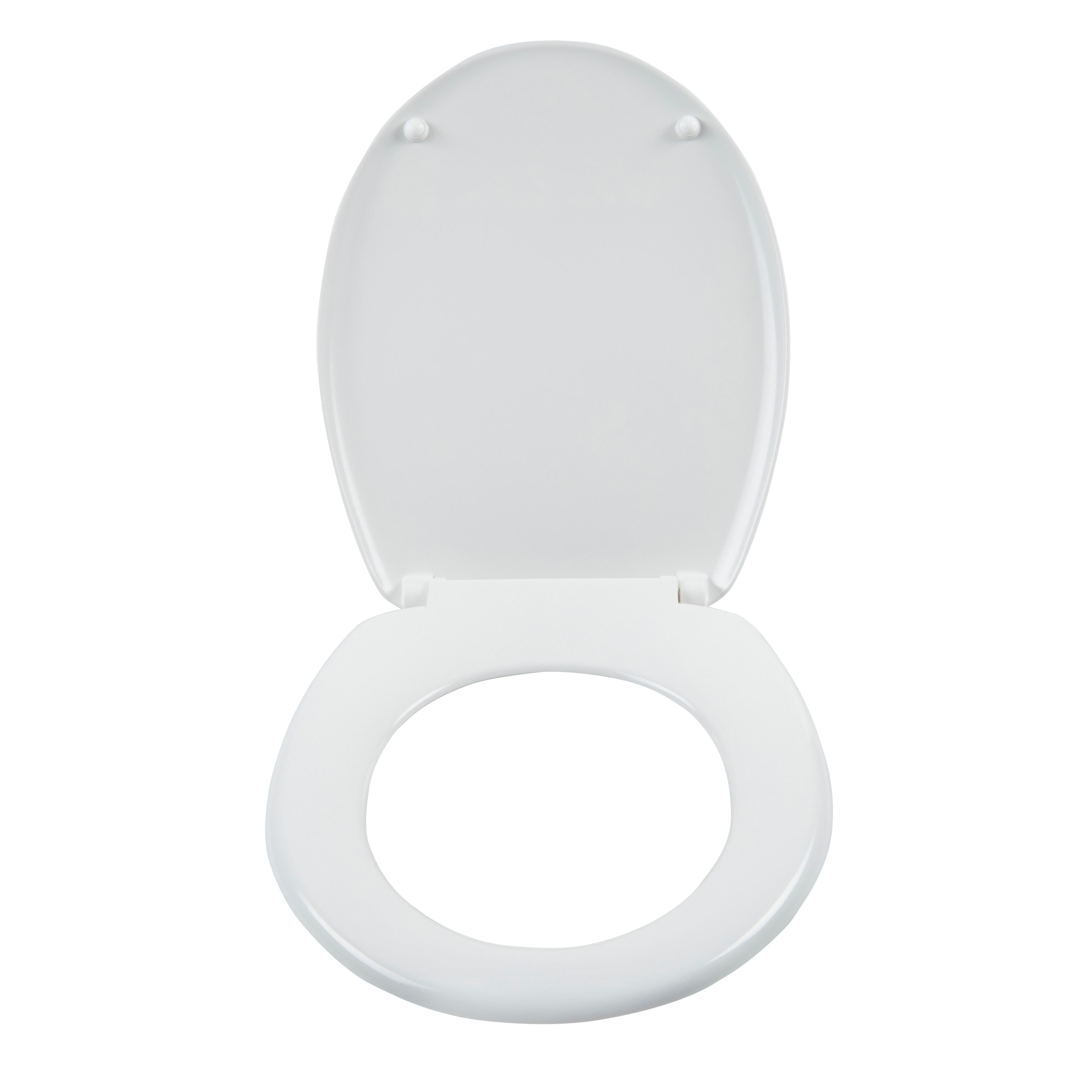 Cooke & Lewis Bakau White Standard close Toilet seat | DIY at B&Q