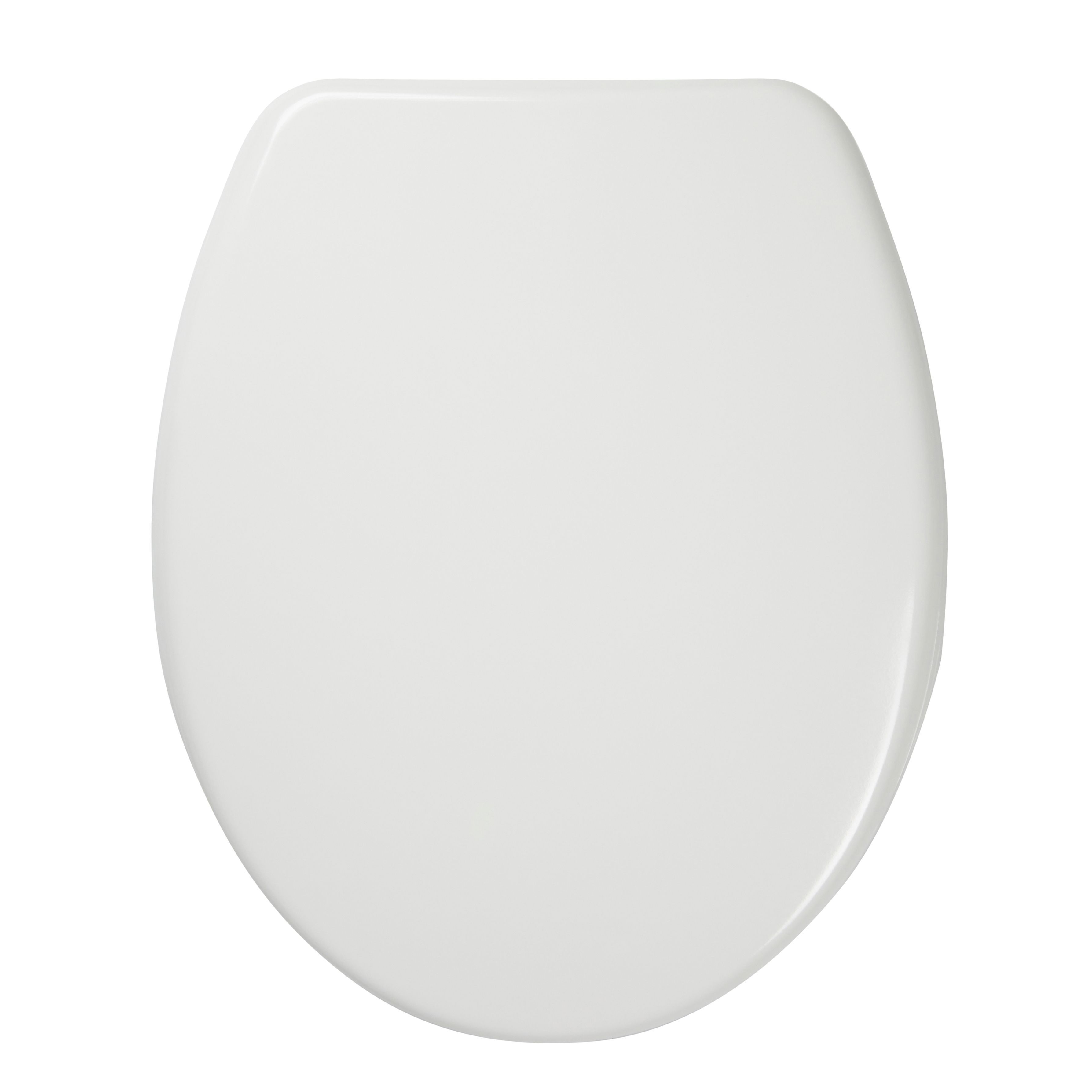Cooke & Lewis Bakau White Standard close Toilet seat | DIY at B&Q