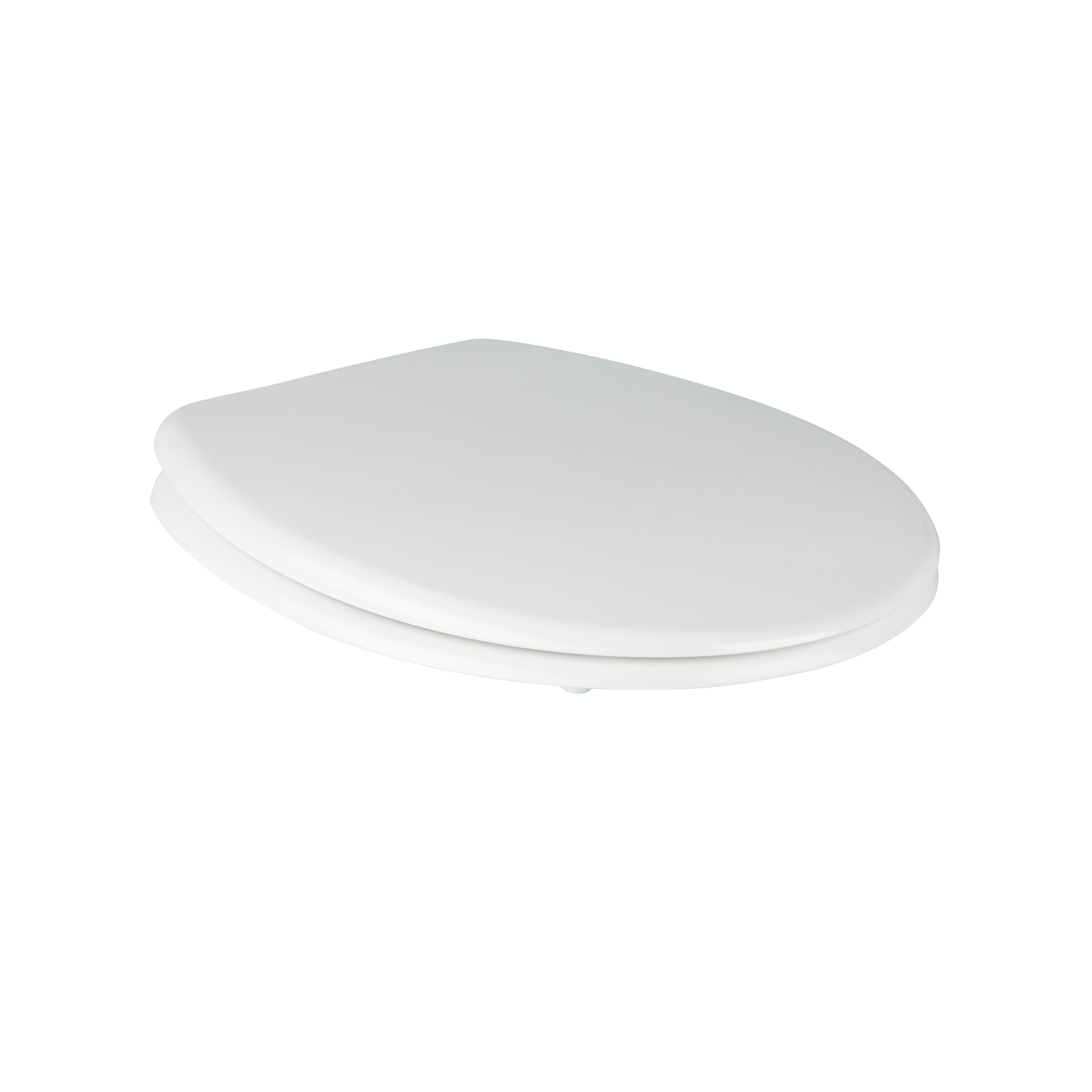 Cooke & Lewis Bakau White Standard close Toilet seat | DIY at B&Q