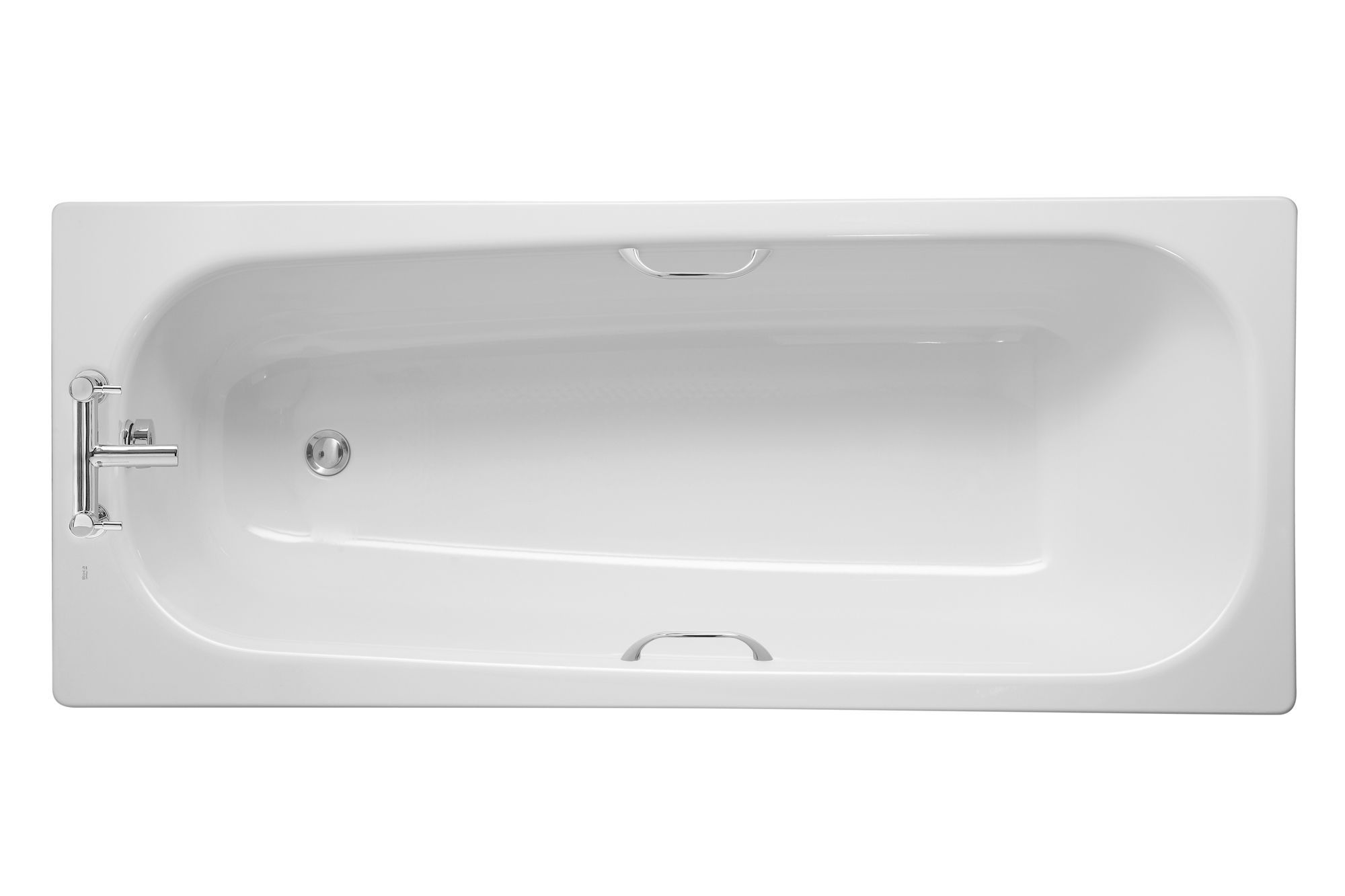 Cooke & Lewis Barbican White Steel Rectangular Straight Bath (l)1700mm 