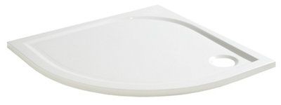 Cooke & Lewis Beloya Silver effect Clear Universal Quadrant Shower Enclosure & tray - Corner entry double sliding door (H)195cm (W)80cm (D)80cm