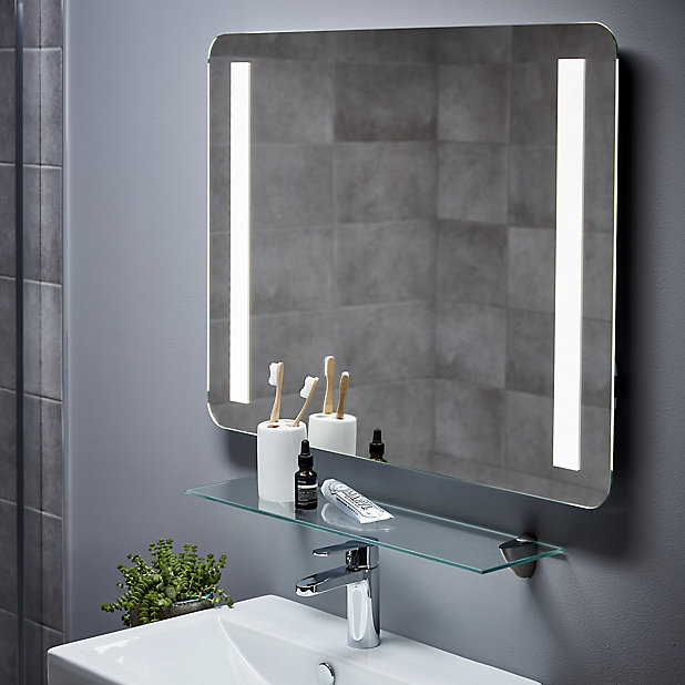 Cooke Lewis Berrow Rectangular, Illuminated Bathroom Mirrors B Q
