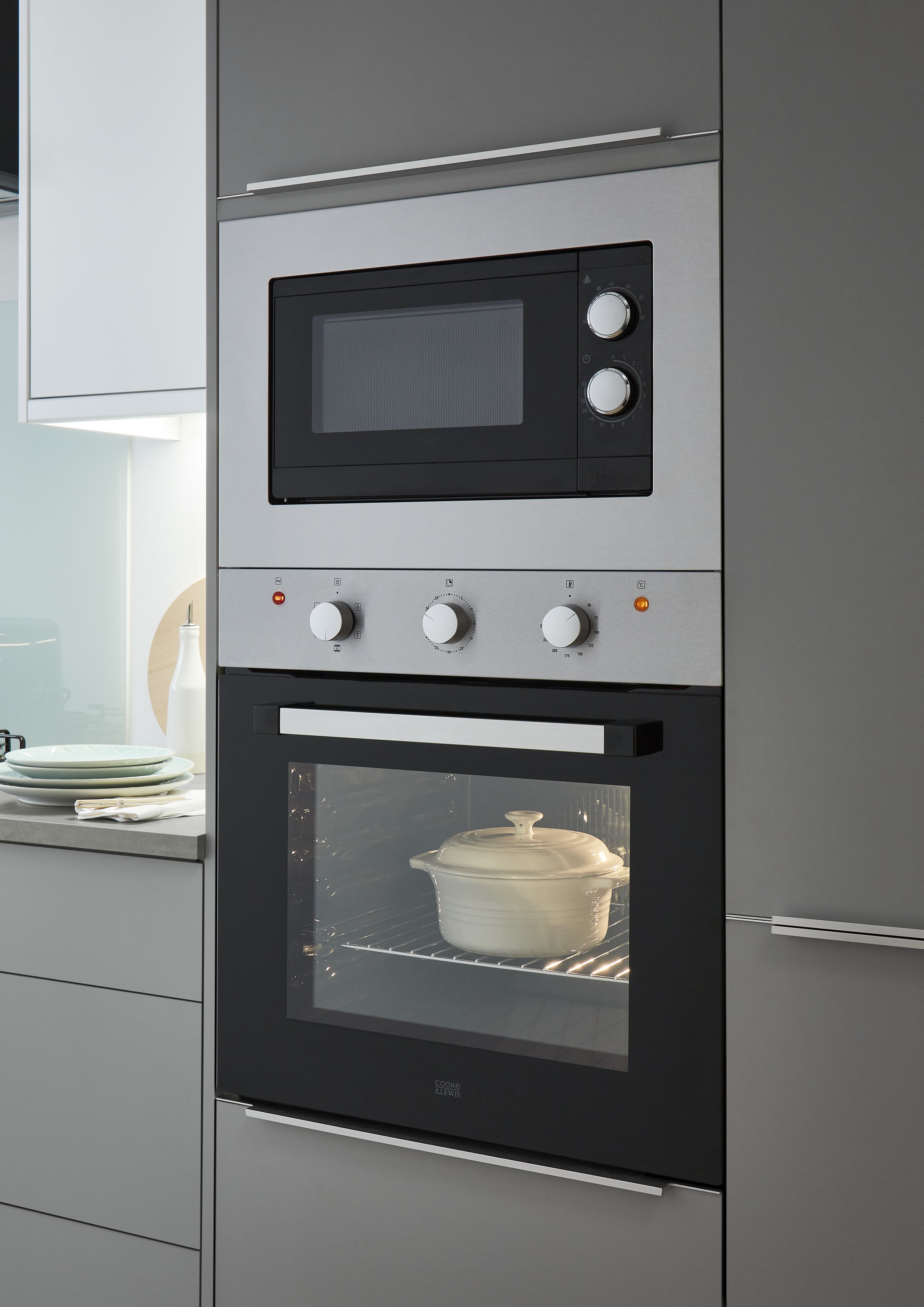 Cooke Lewis Bimw20luk 1200w Built In Microwave Diy At B Q