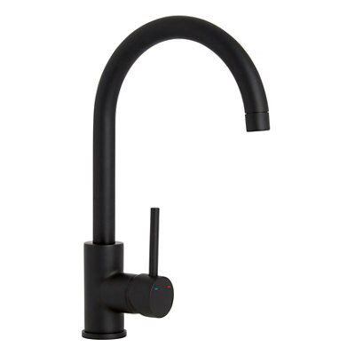 Cooke & Lewis Black Resin 1.5 Bowl Sink, tap & waste kit