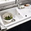 Cooke & Lewis Burbank Gloss White Ceramic 1 Bowl Sink & drainer