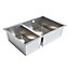 Cooke & Lewis Cajal Stainless steel 1.5 Bowl Sink 450mm x 692mm