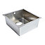 Cooke & Lewis Cajal Stainless steel 1 Bowl Compact sink 450mm x 430mm