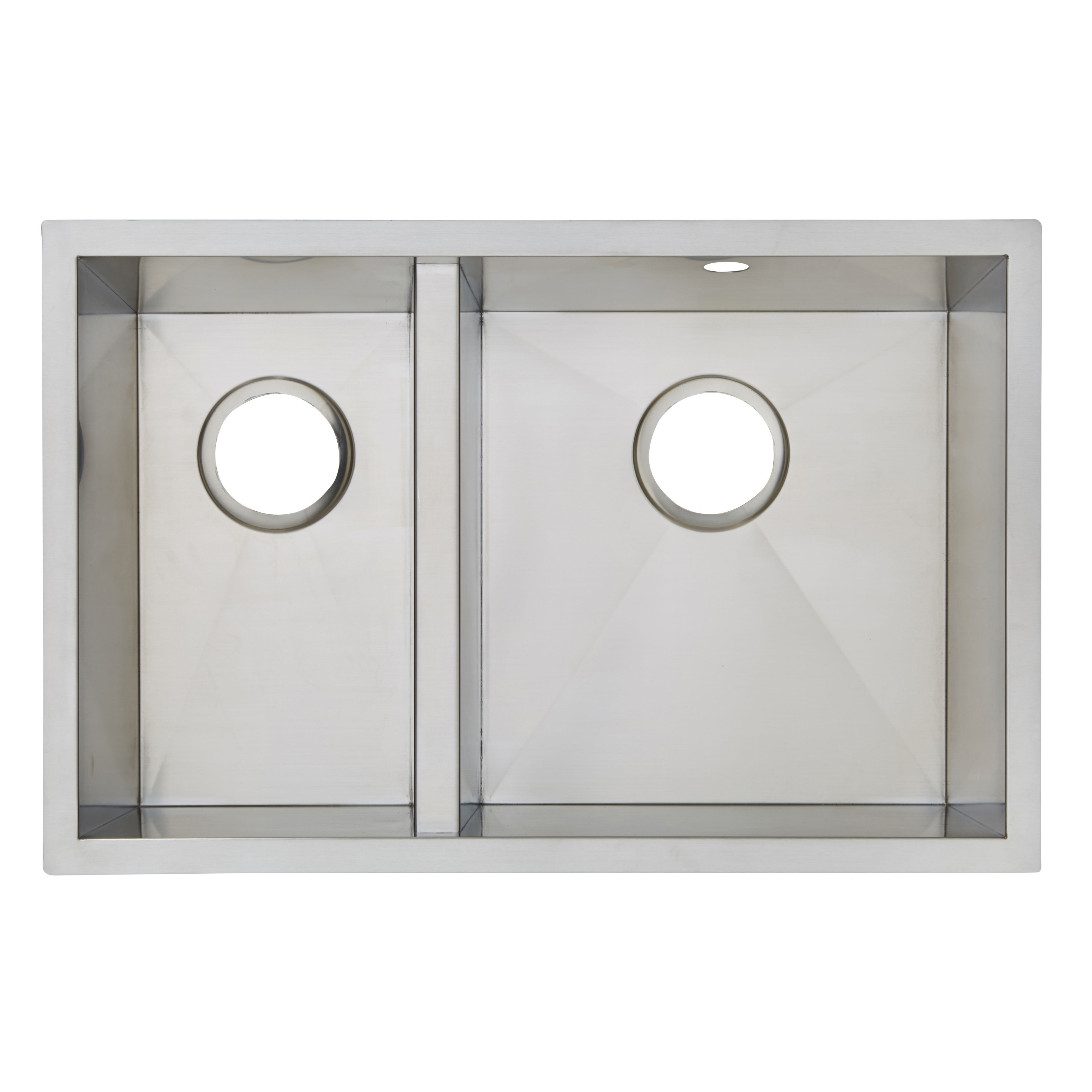 Cooke & Lewis Cajal Stainless steel Rectangular 1.5 Bowl Sink (W)450mm