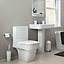 Cooke & Lewis Caldaro White Close-coupled Toilet & full pedestal basin