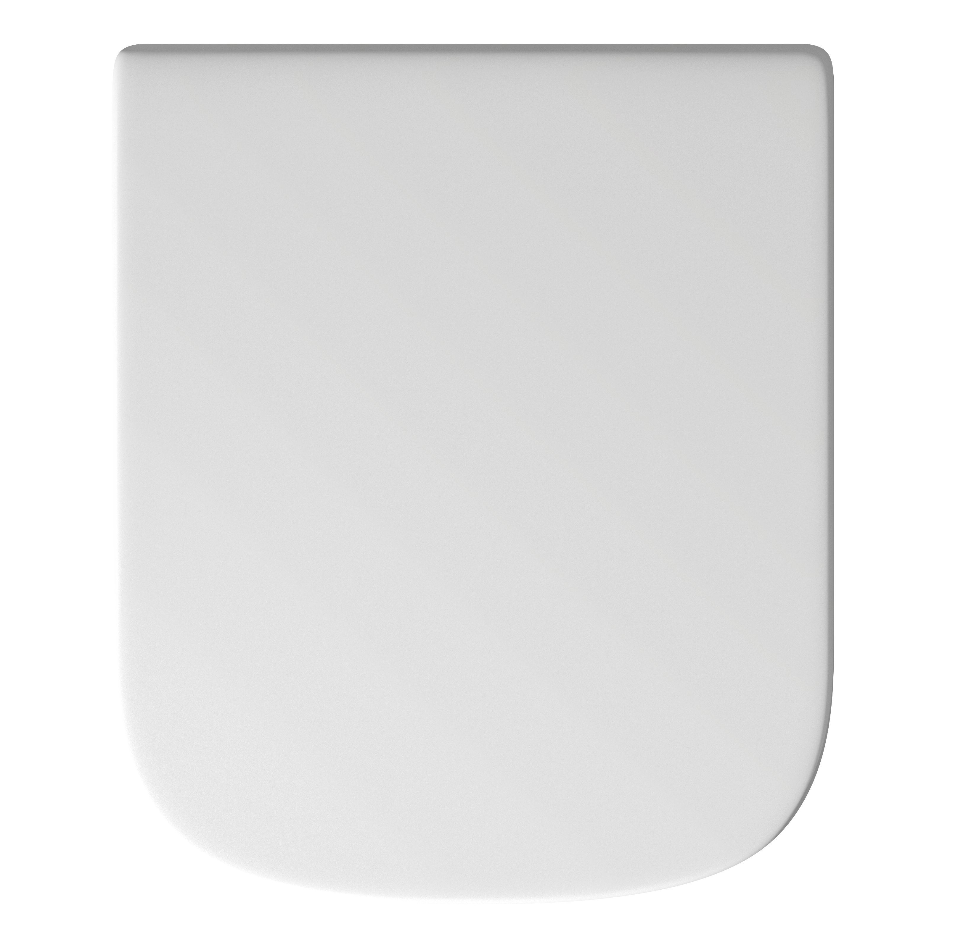 Cooke & Lewis Caldaro White Soft close Toilet seat DIY at B&Q