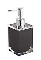 Cooke & Lewis Capraia Gloss Black Polyresin Soap dispenser