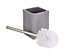 Cooke & Lewis Capraia Silver Polyethylene (PE), polyresin & stainless steel Glitter effect Toilet brush & holder