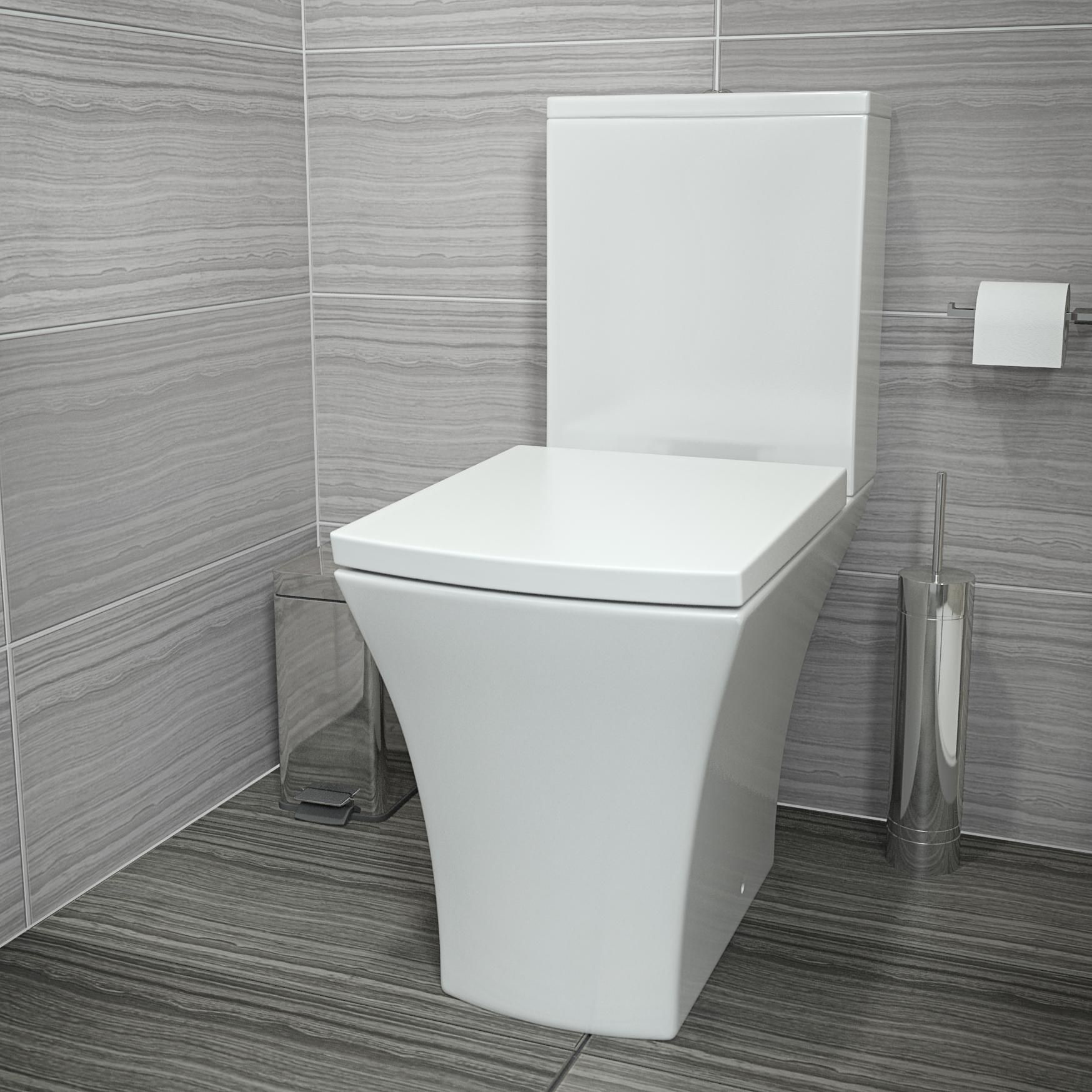 Cooke & Lewis Carapelle White Close-coupled Toilet with Soft close seat