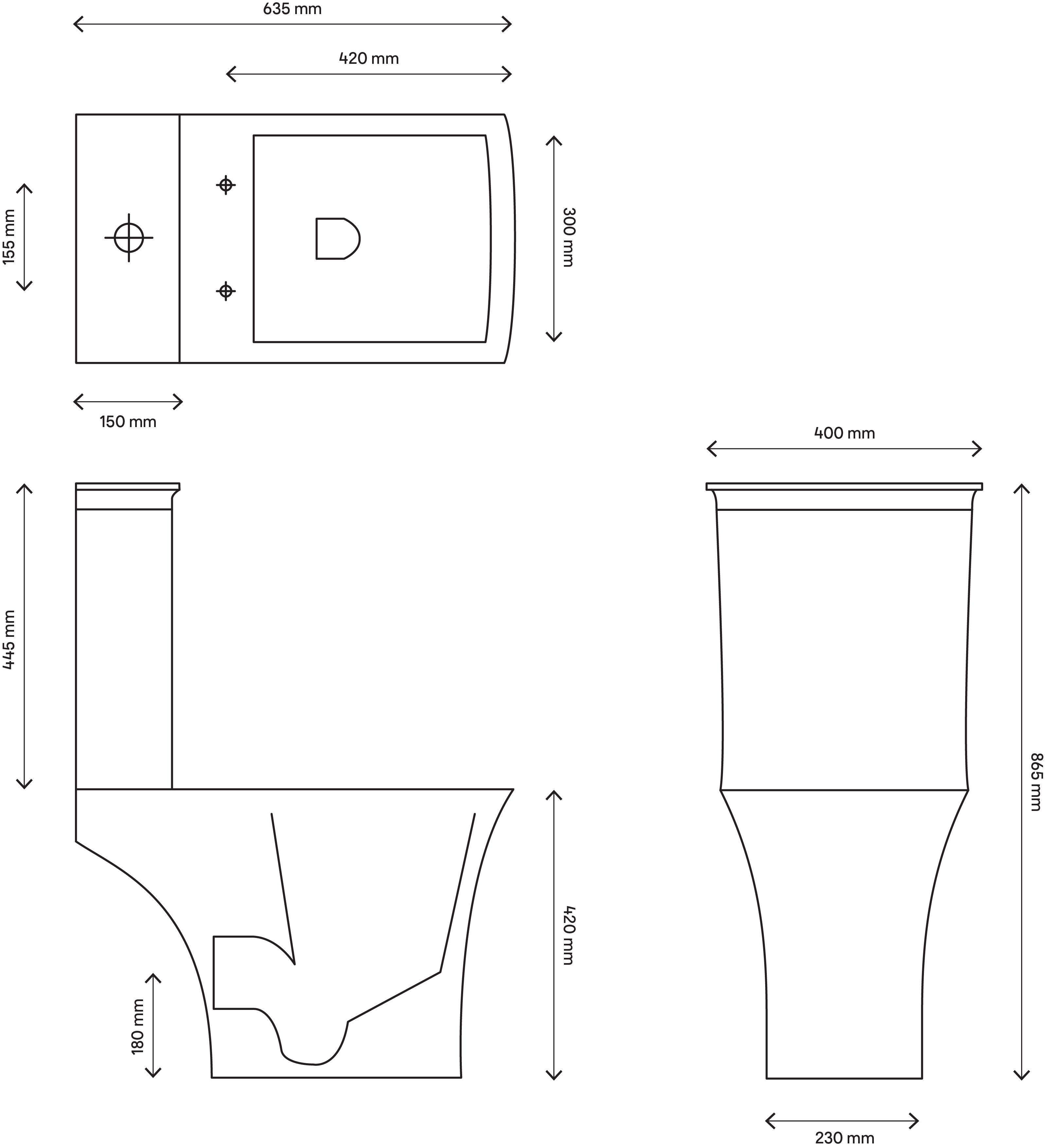 Cooke & Lewis Carapelle White Close-coupled Toilet with Soft close seat