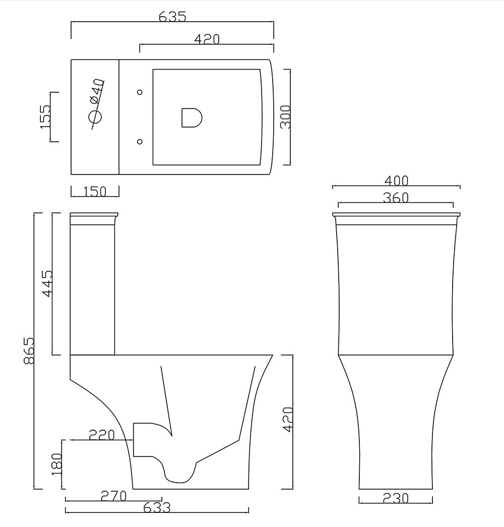 Cooke & Lewis Carapelle White Close-coupled Toilet with Soft close seat