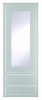 Cooke & Lewis Carisbrooke Blue Tall glazed door & drawer front, (W)500mm (H)1342mm (T)22mm