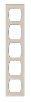 Cooke & Lewis Carisbrooke Cashmere grey Ash effect Wine rack frame, (H)720mm (W)150mm