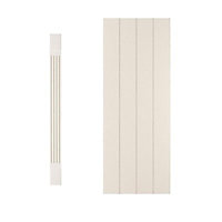 Cooke & Lewis Carisbrooke Ivory Ash effect Square Wall pilaster, (H)940mm