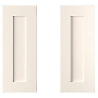 Cooke & Lewis Carisbrooke Ivory Base corner Cabinet door (W)925mm (H)720mm (T)21mm, Set of 2