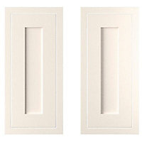 Cooke & Lewis Carisbrooke Ivory Framed Base corner Cabinet door (W)925mm (H)720mm (T)22mm, Set of 2