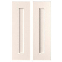 Cooke & Lewis Carisbrooke Ivory Framed Tall corner Cabinet door (W)250mm (H)895mm (T)20mm, Set of 2