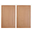 Cooke & Lewis Carisbrooke Oak Framed Cabinet door (W)600mm (H)1920mm (T)22mm, Set of 2