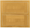 Cooke & Lewis Carisbrooke Oak Framed Drawer front, Set of 2