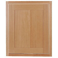 Cooke & Lewis Carisbrooke Oak Framed Standard Cabinet door (W)600mm (H)720mm (T)22mm