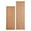 Cooke & Lewis Carisbrooke Oak Framed Tall Cabinet door (W)300mm (H)2100mm (T)22mm, Set of 2