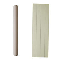 Cooke & Lewis Carisbrooke Taupe Ash effect Curved Dresser pilaster, (H)1342mm